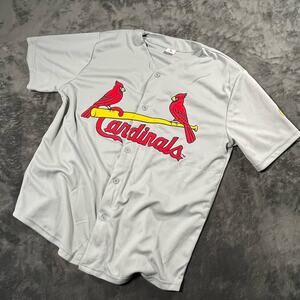 Y2K St Louis Cardinals Jersey XL Baggy Sportwears Streetwear MLB Baseball Gray